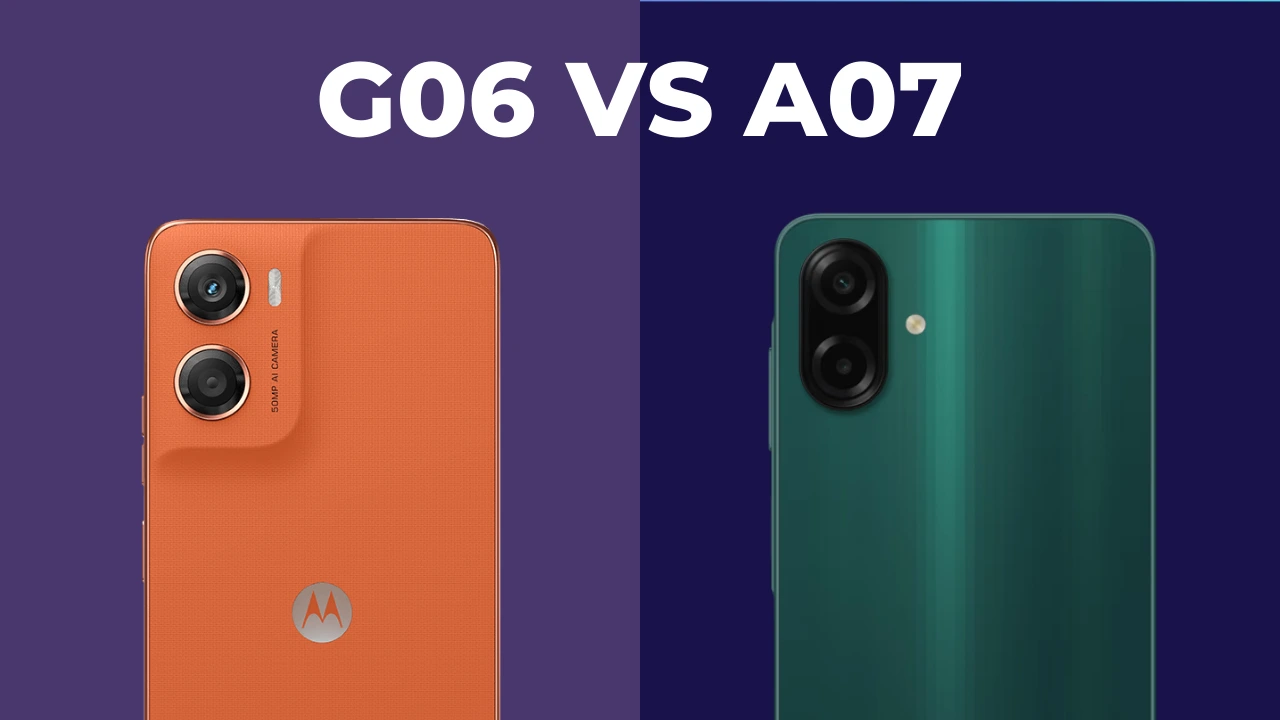 Galaxy A07 vs Moto G06: qual é o melhor? Comparativo completo